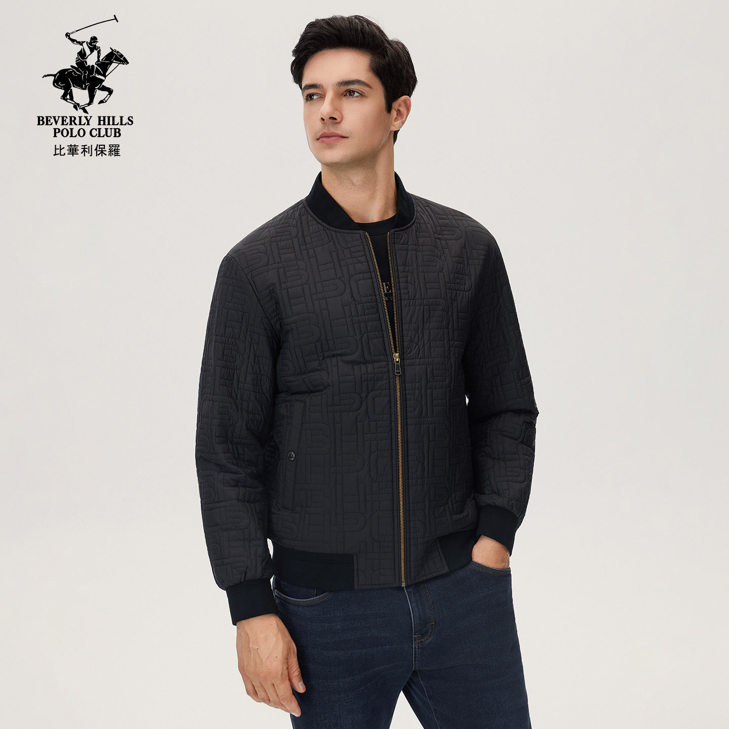 【易打理】比华利保罗秋冬男士夹克棉褛棉服外套保暖商务上装