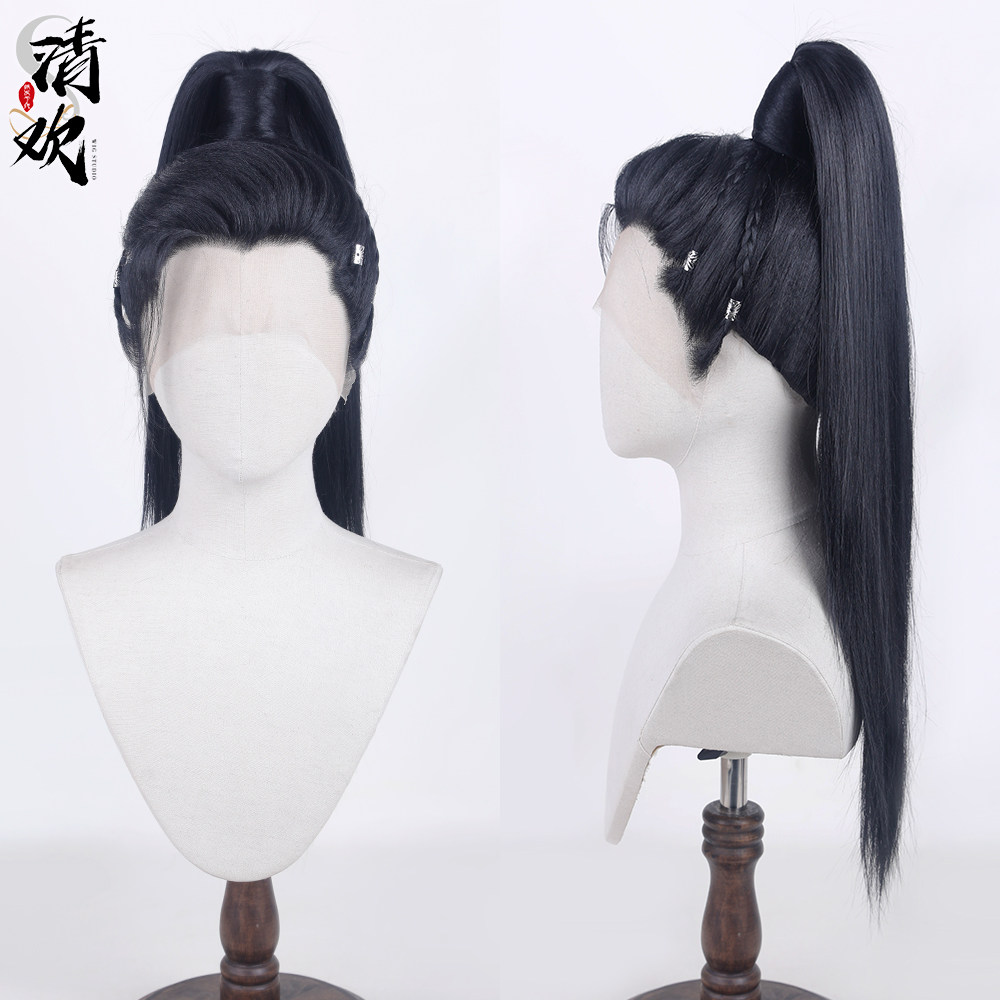 清欢古风汉服少年将军美人尖假发