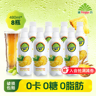 0卡果味气泡水 广氏无糖菠萝啤480ml 3罐装 6罐 菠萝啤 8罐