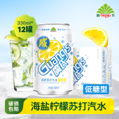 咸宁柠檬汁碳酸饮料 12罐装 盐汽水 广氏咸柠苏打汽水330ml 新品