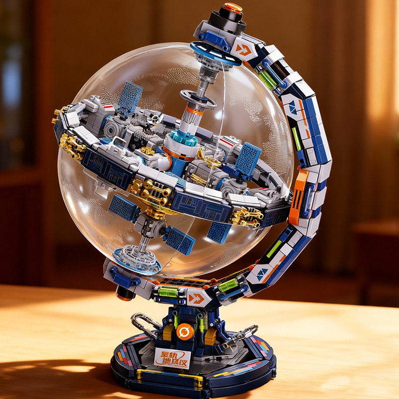 星轨地球仪积木航天玩具儿童10岁生日礼物男孩3D立体拼图模型益智,玩具/童车/益智/积木/模型,普通塑料积木,淘宝优惠券,粉丝福利购,淘宝优惠卷