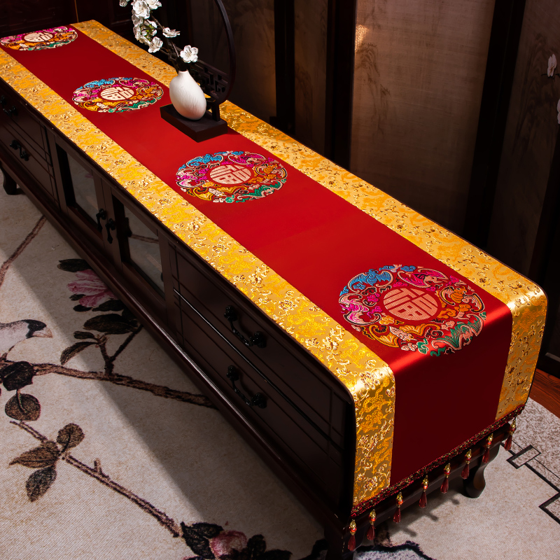 客厅电视柜装饰盖布高档茶几布