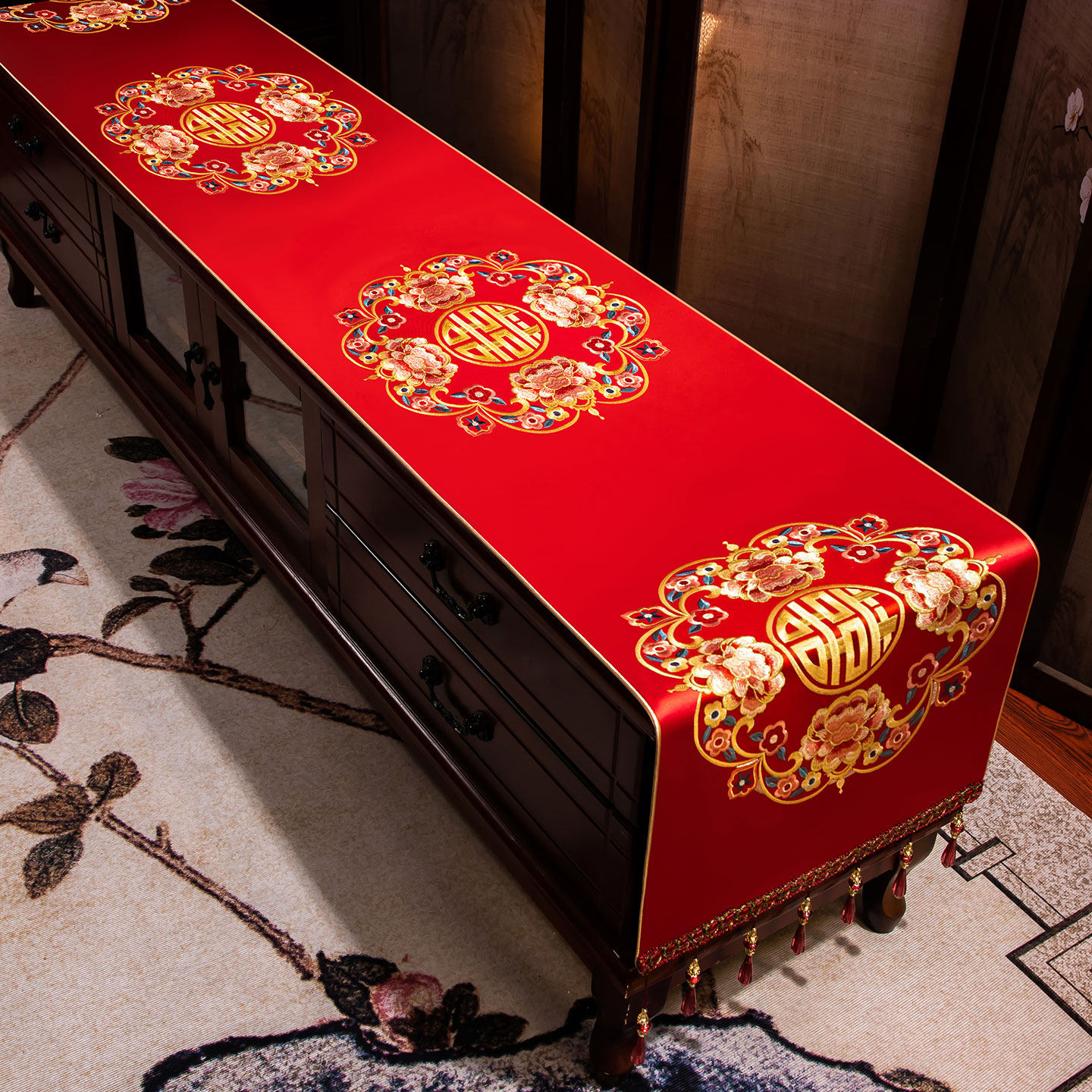 红色电视柜桌布结婚喜庆装饰喜字盖布婚庆婚礼鞋柜盖巾茶几布台布,居家布艺,桌旗,淘宝优惠券,粉丝福利购,淘宝优惠卷