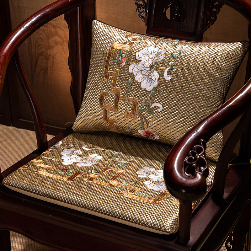 新中式红木椅子坐垫夏季款冰丝凉席坐垫透气凉垫圈椅茶椅餐椅垫子,居家布艺,椅垫,淘宝优惠券,粉丝福利购,淘宝优惠卷