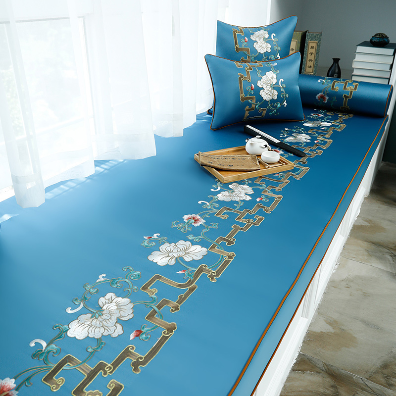 绣花四季通用防滑可拆洗飘窗垫