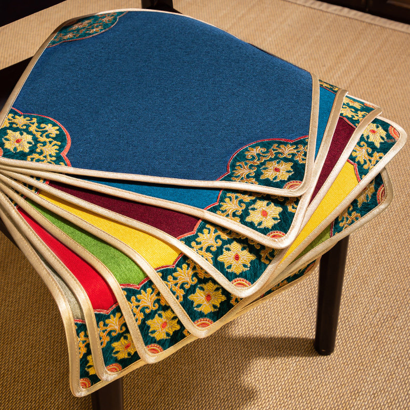 新中式餐椅垫椅子坐垫屁垫四季通用办公室椅子垫座垫防滑凳子垫子,居家布艺,椅垫,淘宝优惠券,粉丝福利购,淘宝优惠卷
