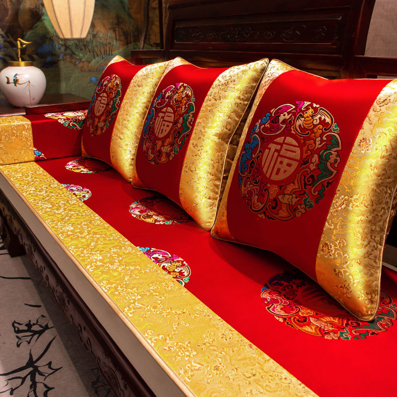 新中式红木沙发垫套罩古典防滑坐垫四季通用实木全盖布巾高端定制,居家布艺,沙发套,淘宝优惠券,粉丝福利购,淘宝优惠卷