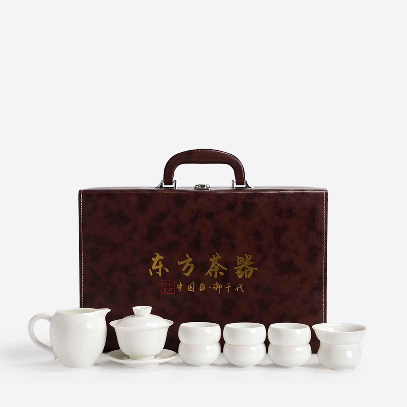 德化陶瓷功夫茶具汉白玉瓷