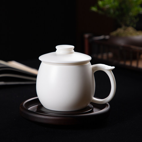 德化陶瓷素烧哑光水杯办公杯