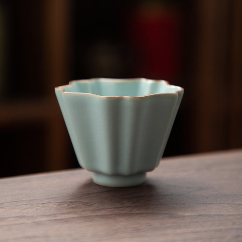 德化陶瓷精工汝窑茶杯
