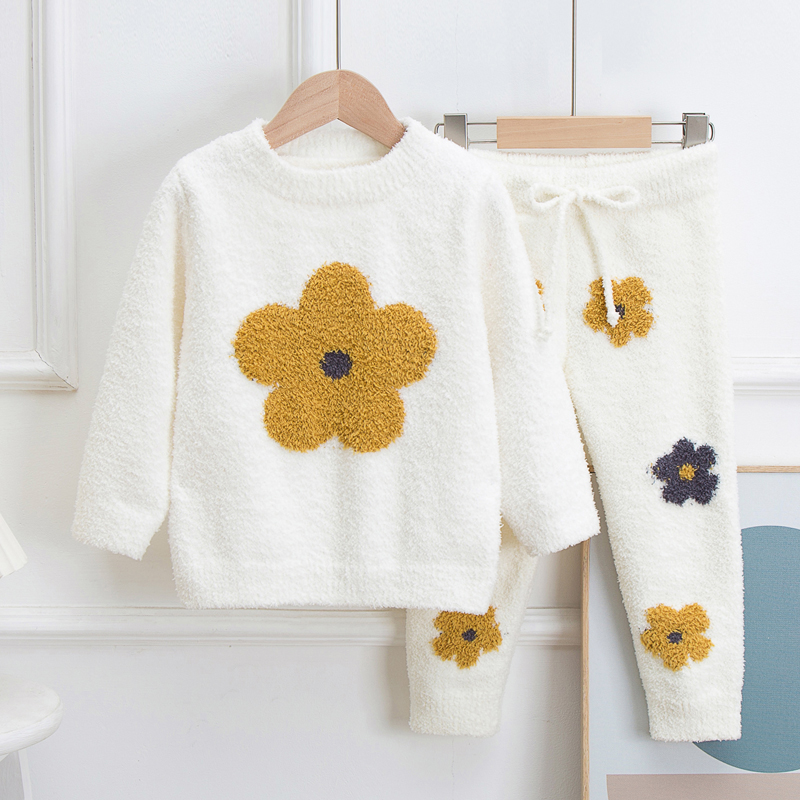 儿童睡衣半边绒加厚保暖冬家居服