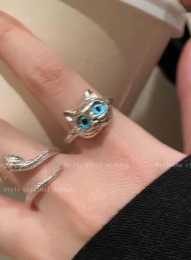 蛇形设计戒指女个性简约