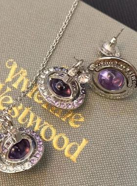 千禧辣妹星球ORB项链闪钻设计精致轻奢高级立体土星小众ins锁骨链