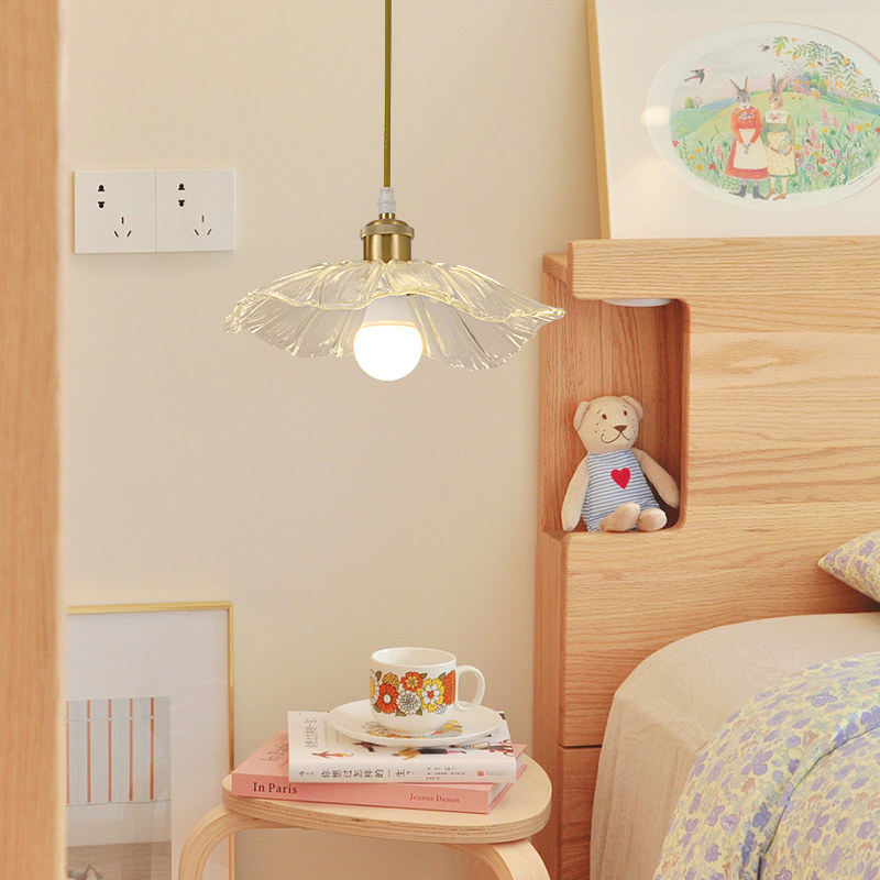 德国进口民宿网红轻奢荷叶灯小吊灯田园餐厅卧室过道吧台奶油风创