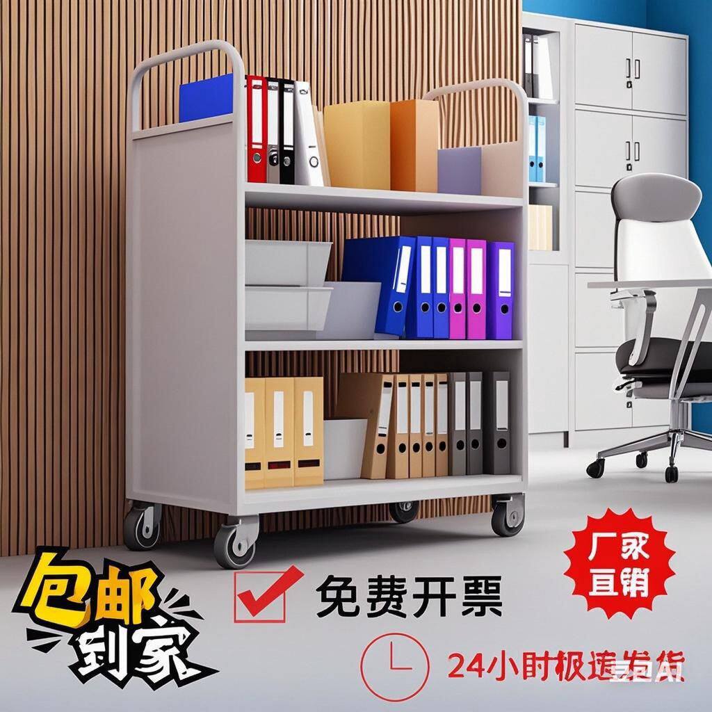 图书馆档案推车桌下置物