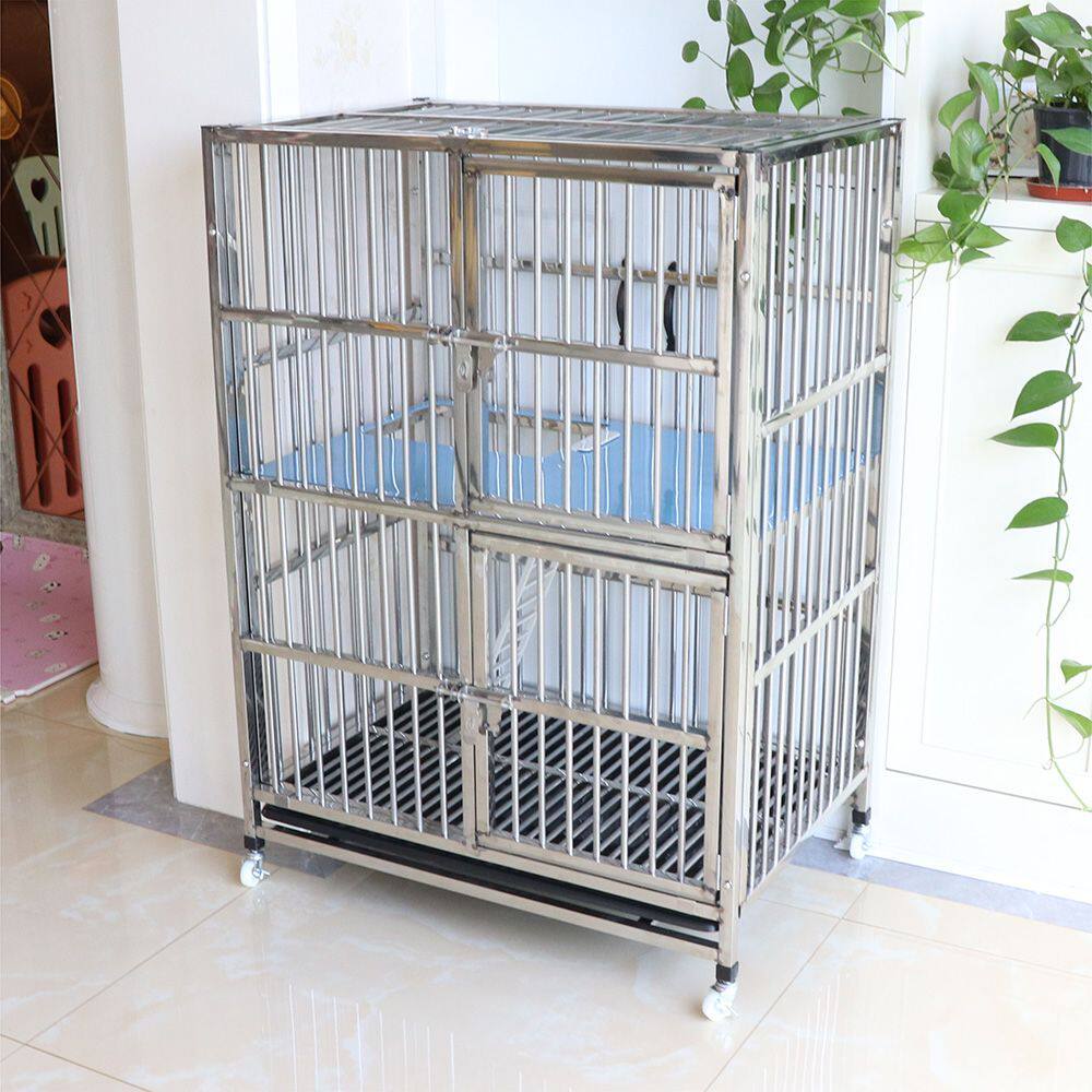 不锈钢猫笼双层三层家用