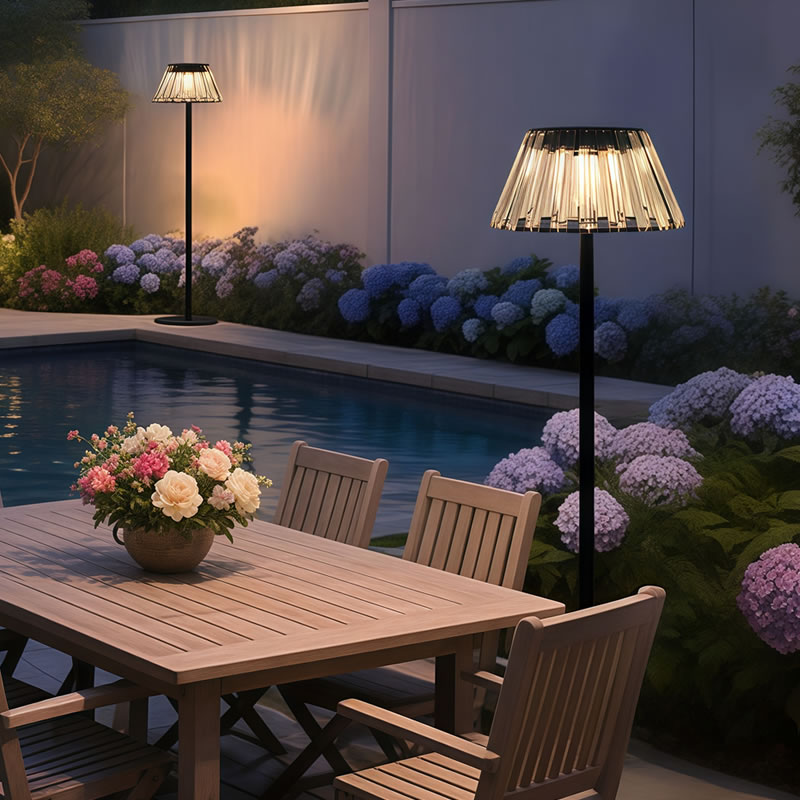 户外落地灯防水太阳能户外草坪灯轻奢简约庭院露台室内充电氛围