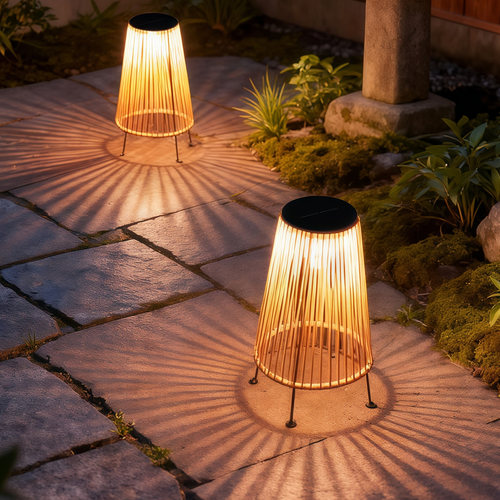 太阳能庭院草坪灯别墅防水充电落地灯花园景观新中式可移动露台灯