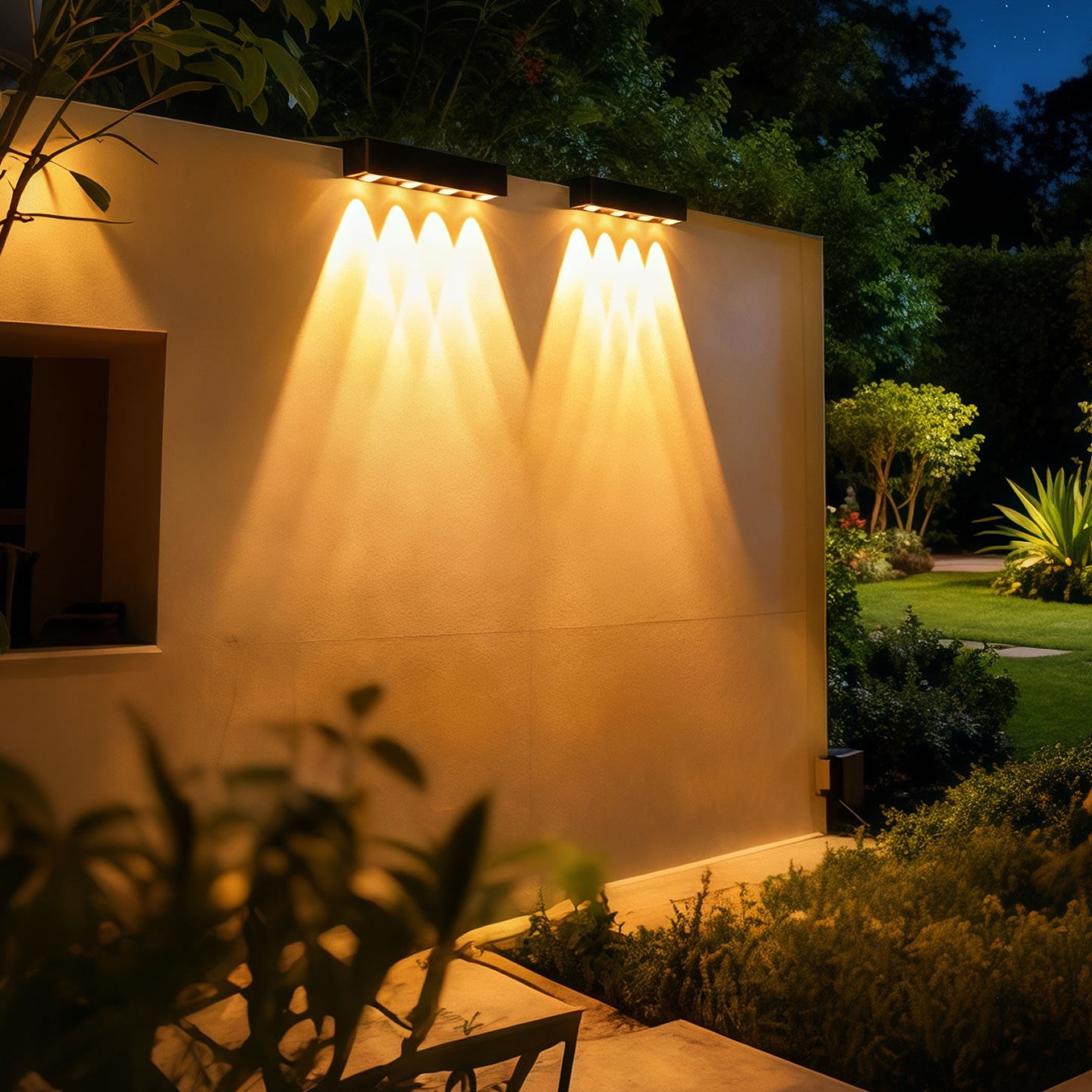 2025新款太阳能户外防水庭院灯台阶照明阳台氛围射灯别墅围墙壁灯