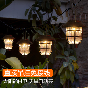 太阳能户外吊灯挂树露营氛围装 饰复古阳台庭院花园造景布置小夜灯