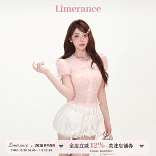 新款 夏季 超好看衬衫 上衣 两件套 甜梨呆呆 白色短裤 布蕾甜心