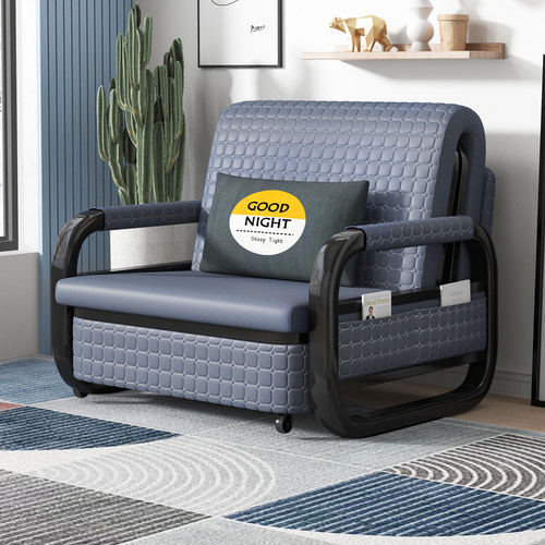 科技布实木沙发床可折叠伸缩