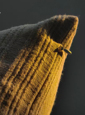 场iPower棉抱枕条纹格子靠垫套抱枕客厅卧室沙发靠包百搭方形腰枕