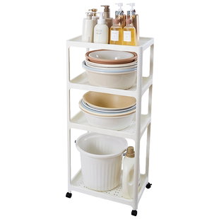 浴室脸盆架卫生间置物架落地塑料多层宿舍阳台洗衣机防水桶收纳架