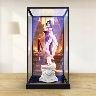 合金框展示盒适用BearPanda 不知火舞 摆件手办模型防尘收纳柜