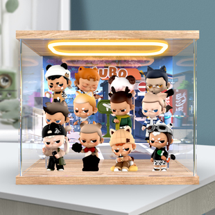 适用POPMART泡泡玛特KUBO每时每刻系列手办回形灯亚克力展示盒