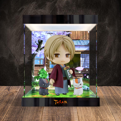 适用于 夏目贵志 和服 粘土人 亚克力灯光展示柜 手办高清防尘架