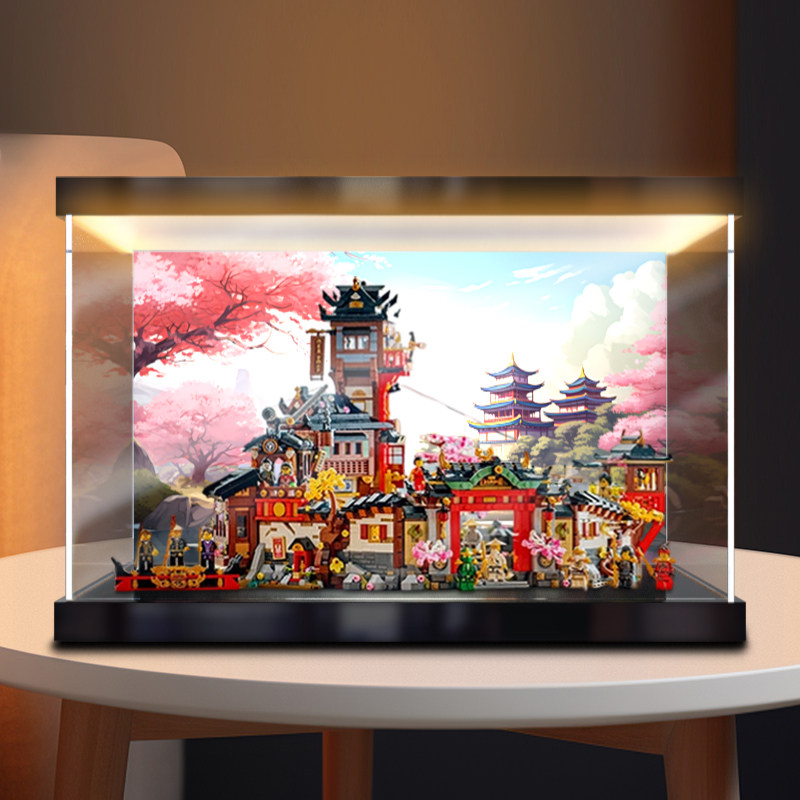 佳寻适用乐高71861老城模型展示盒透明亚克力灯箱款展示柜图片