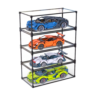 适用乐高模型展示柜兰博基尼保时捷911布加迪威龙全透明亚克力盒