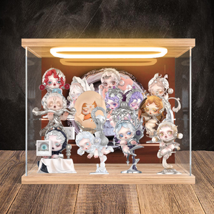 适用泡泡玛特SKULLPANDA餐桌系列手办盲盒玩具摆件礼物场景展示柜