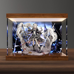 适用明日方舟 拉普兰德 典雅噩兆手办潮玩模型灯箱款亚克力展示柜