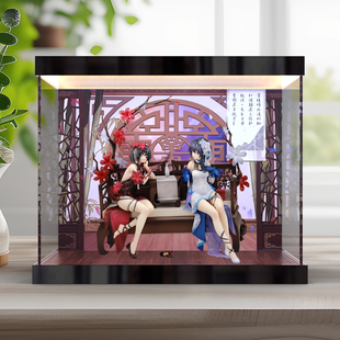 适用 APEX-TOYS 绷坏 希儿 墨染镜华ver.手办灯箱款亚克力展示盒