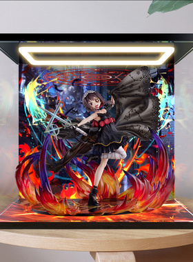 适用FNEX为美好的世界献上祝福 惠惠 玫瑰礼服 手办回型灯展示柜