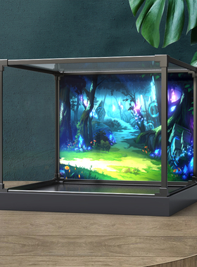 适用ICONS系列10375驯龙高手无牙仔积木模型合金款亚克力展示柜