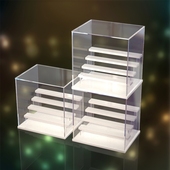 盲盒收纳展示柜亚克力透明泡泡玛特popmart手办摆件玩偶多层柜子