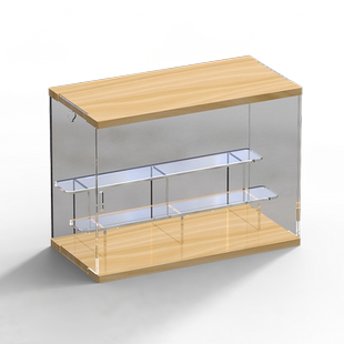 亚克力盲盒收纳展示架透明手办乐高盒子泡泡玛特娃娃防尘大号多层