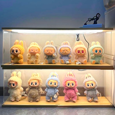 labubu展示盒透明亚克力架子拉布布搪胶娃公仔泡泡玛特手办展示柜