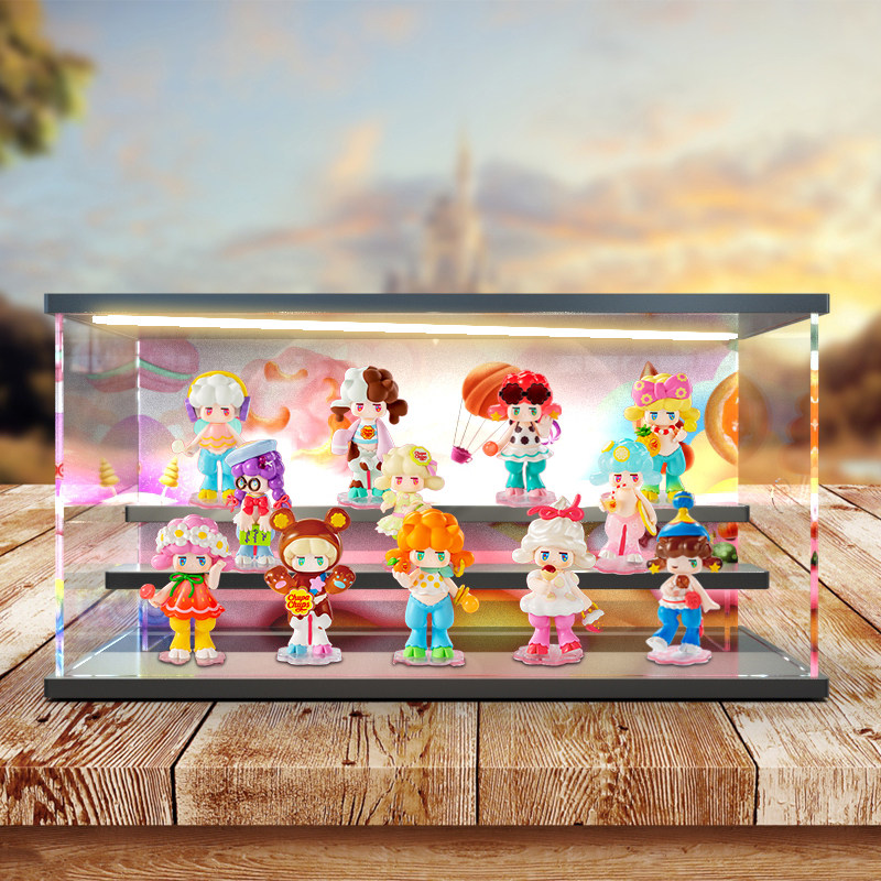 适用popmart泡泡玛特潘神satyrrory × 珍宝珠联名系列盲盒展示柜