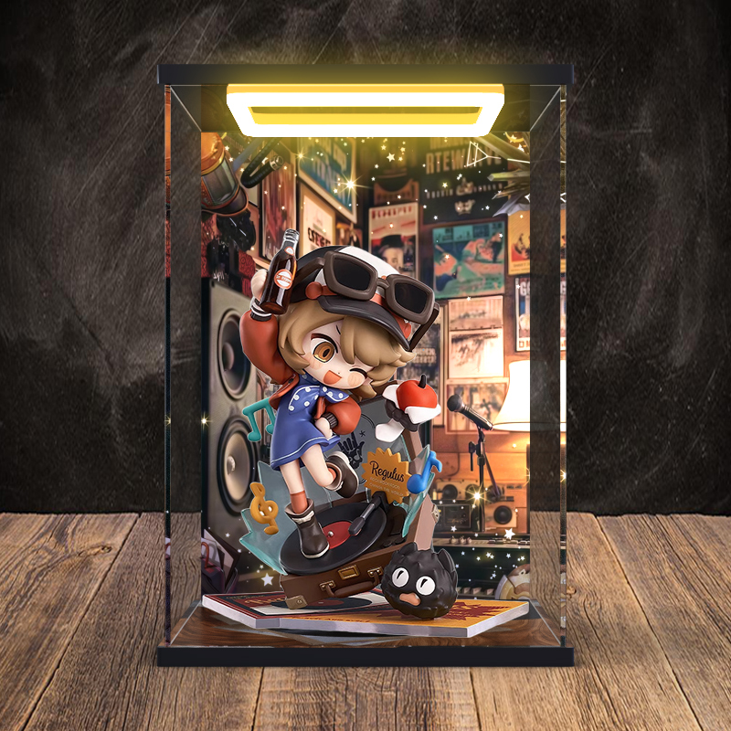 适用 GSC良笑社 Qset+重返未来1999 星锑 手办防尘罩回型灯展示柜