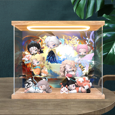 适用 DODO NAMI浮游山海系列盲盒国风手办亚克力回型灯收纳柜