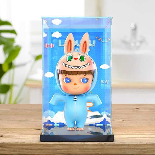 POPMART泡泡玛特 LABUBU男孩手办大娃模型玩具收纳亚克力展示盒