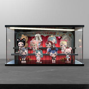 适用 POPMART泡泡玛特 TINYTINY 开场白系列手办灯光亚克力展示柜