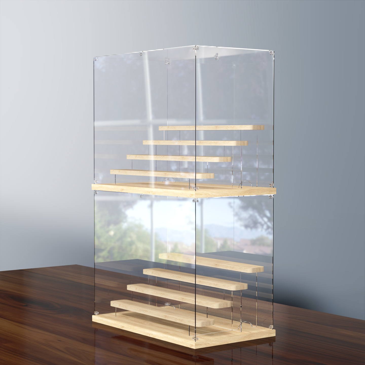 萌粒盲盒展示架收纳防尘阶梯摆件手办展示柜家用透明亚克力展示盒,商业/办公家具,展示柜/陈列柜/展示架/货柜,淘宝优惠券,粉丝福利购,淘宝优惠卷