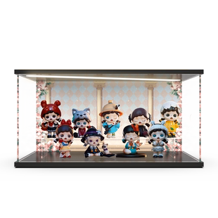 适用Baby Zoraa不能说的秘密系列盲盒潮玩亚克力灯光场景展示柜