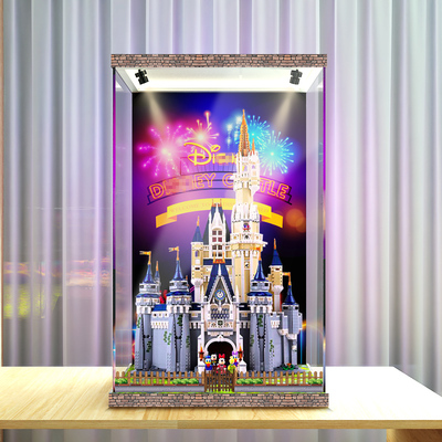 乐高迪士尼城堡展示盒71040积木拼装收纳盒亚克力模型创意展示盒