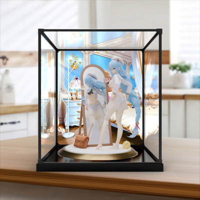 适用碧蓝航线 雅努斯 踌躇的换衣时间  手办防尘罩合金框架展示柜